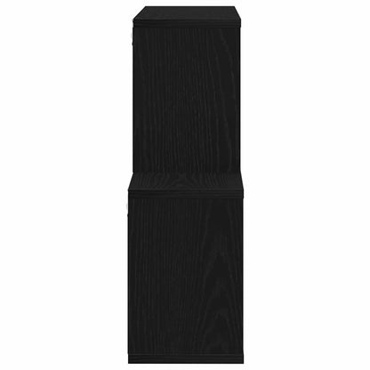 Wall Shelf with Shelf Black Oak 76 x 15 x 53 cm Engineered Wood