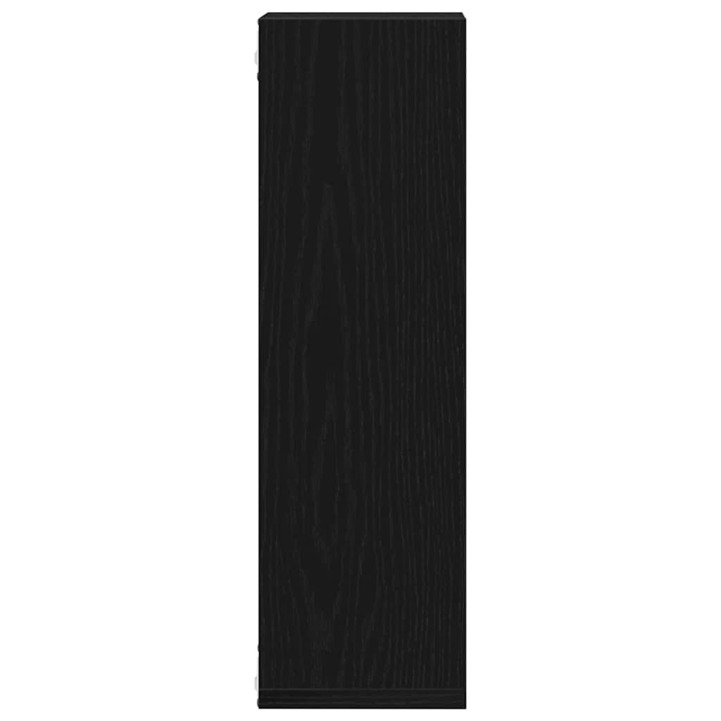 Wall Shelf 2 pcs Black Oak 50 x 15 x 85 cm Engineered Wood