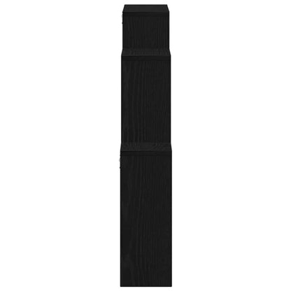 Wall Shelf Black Oak 80 x 15 x 78.5 cm Engineered Wood