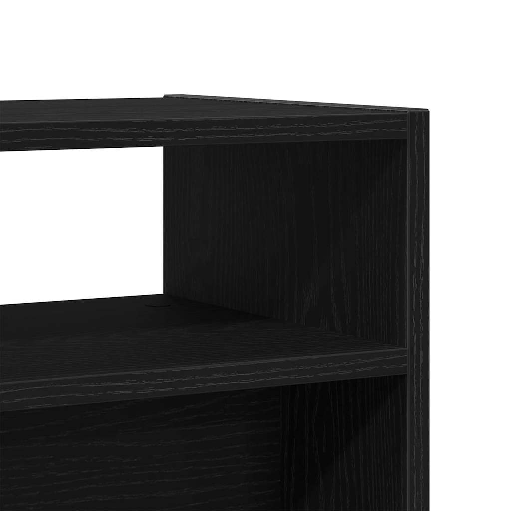 Console Table Black Oak 105 x 30 x 80 cm Engineered Wood