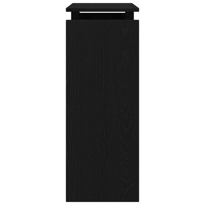 Console Table Black Oak 80 x 30 x 80 cm Engineered Wood