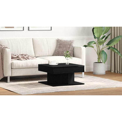 Coffee Table Black Oak 57 x 57 x 30 cm Engineered Wood