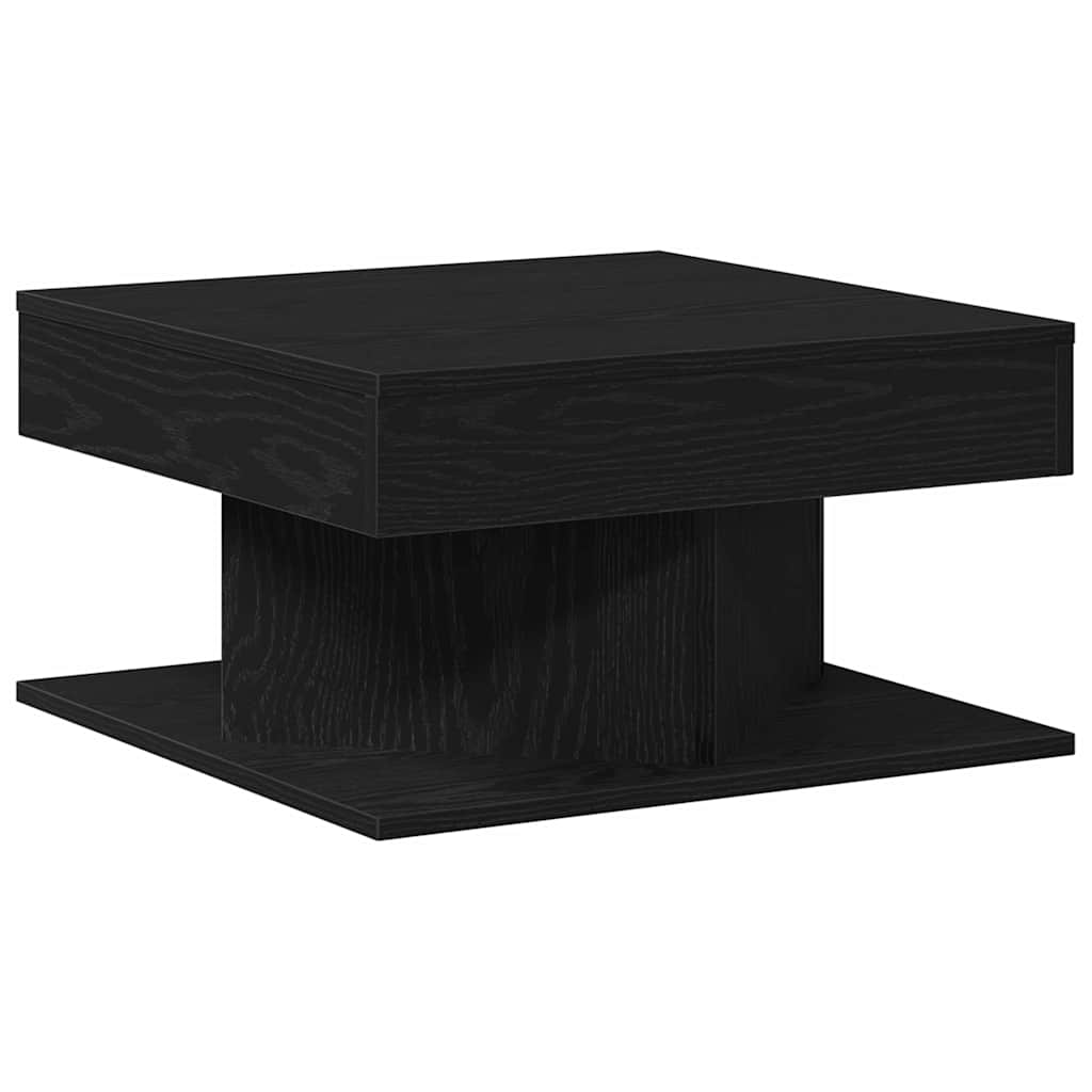 Coffee Table Black Oak 57 x 57 x 30 cm Engineered Wood
