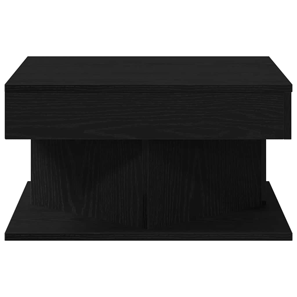 Coffee Table Black Oak 57 x 57 x 30 cm Engineered Wood