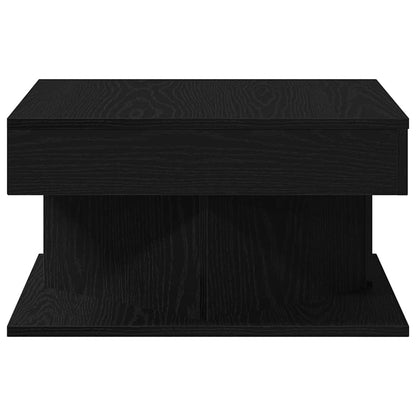 Coffee Table Black Oak 57 x 57 x 30 cm Engineered Wood