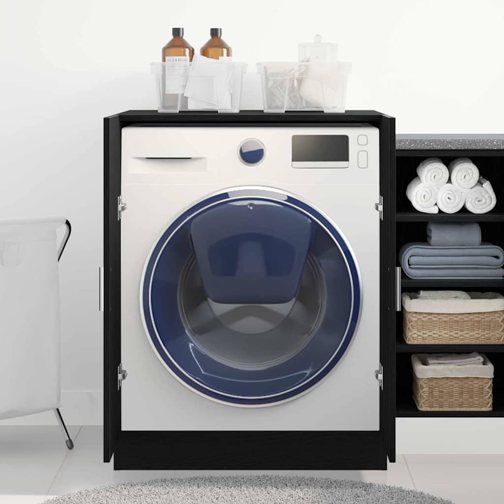 Washing Machine Cabinet Black Oak 70.5 x 71.5 x 91.5 cm