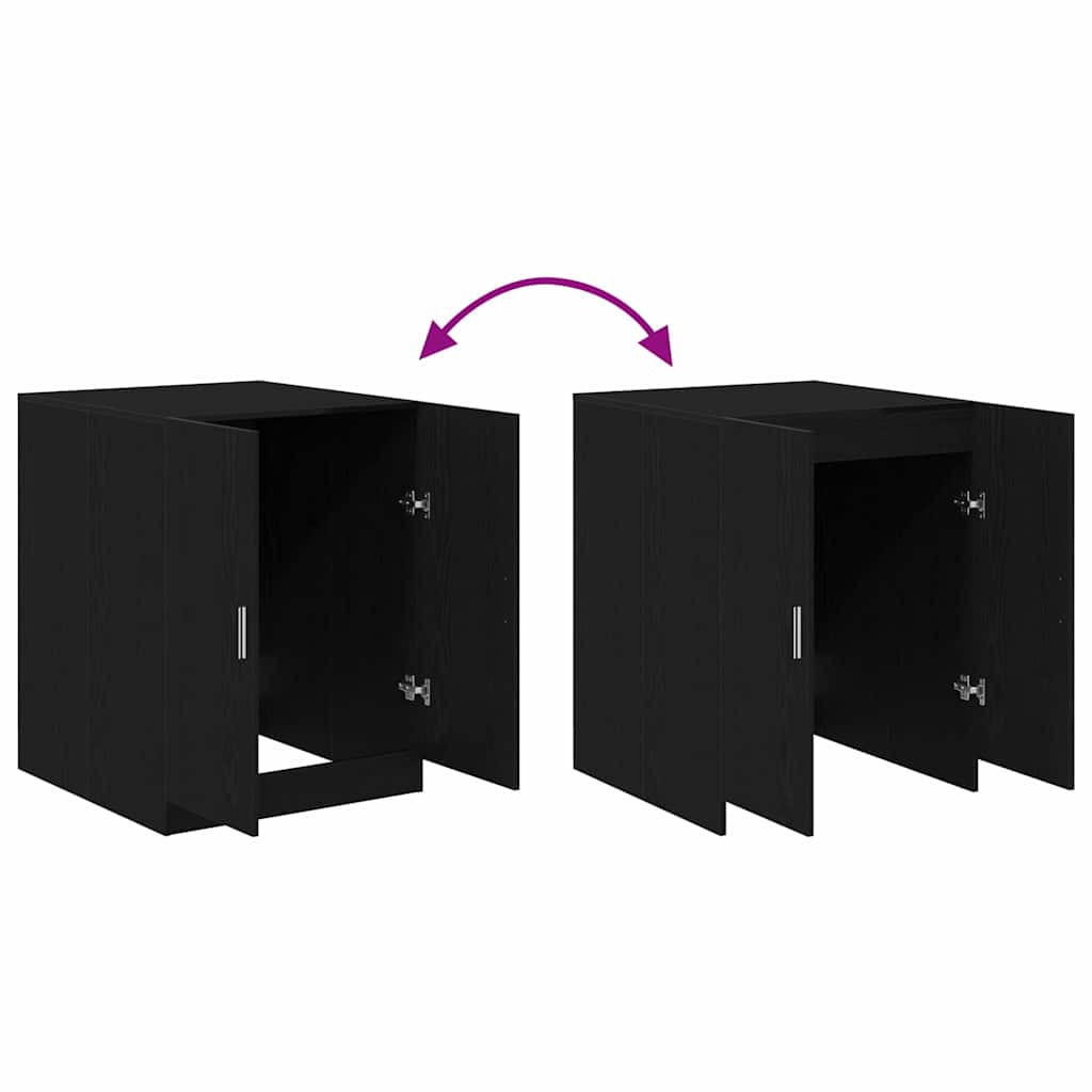 Washing Machine Cabinet Black Oak 70.5 x 71.5 x 91.5 cm
