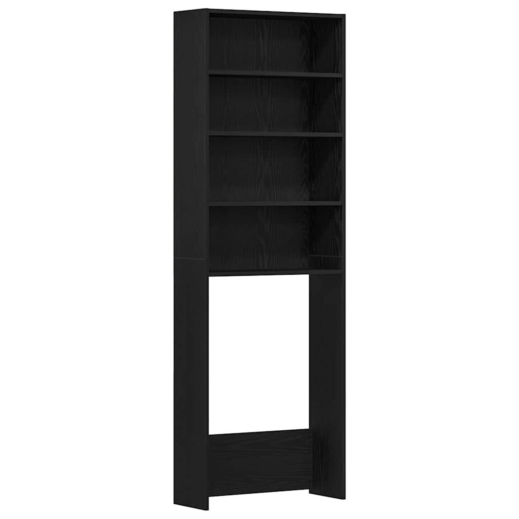 Washing Machine Cabinet Black Oak 64 x 24 x 190 cm