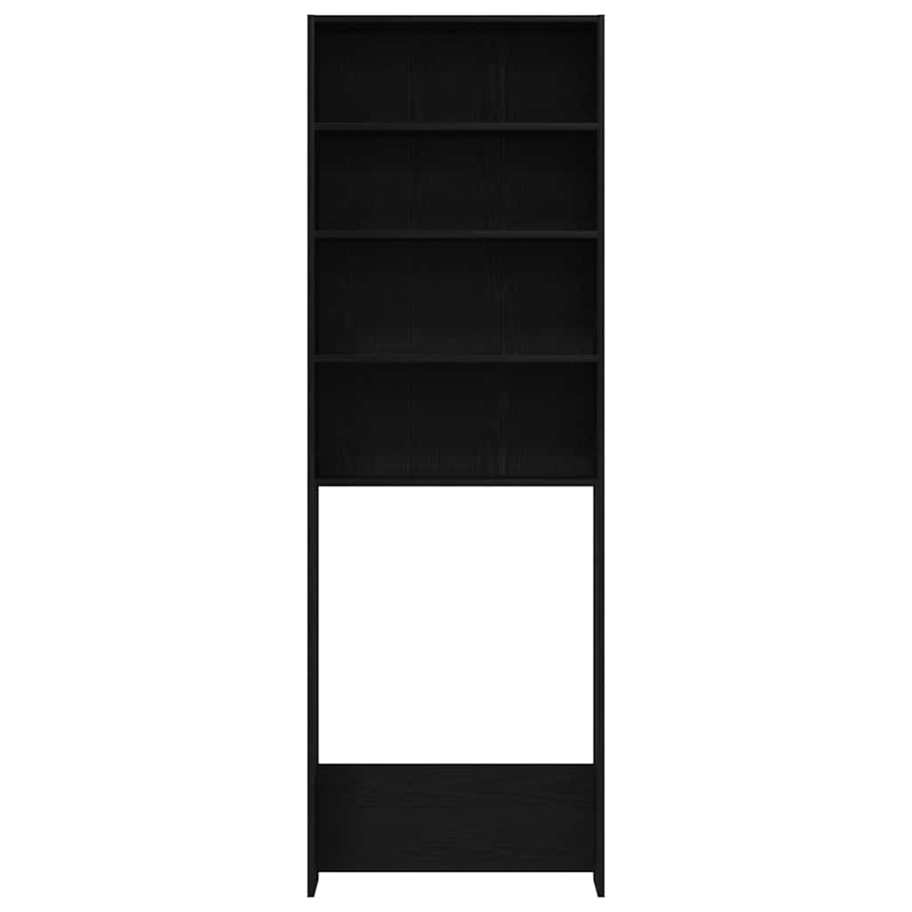 Washing Machine Cabinet Black Oak 64 x 24 x 190 cm