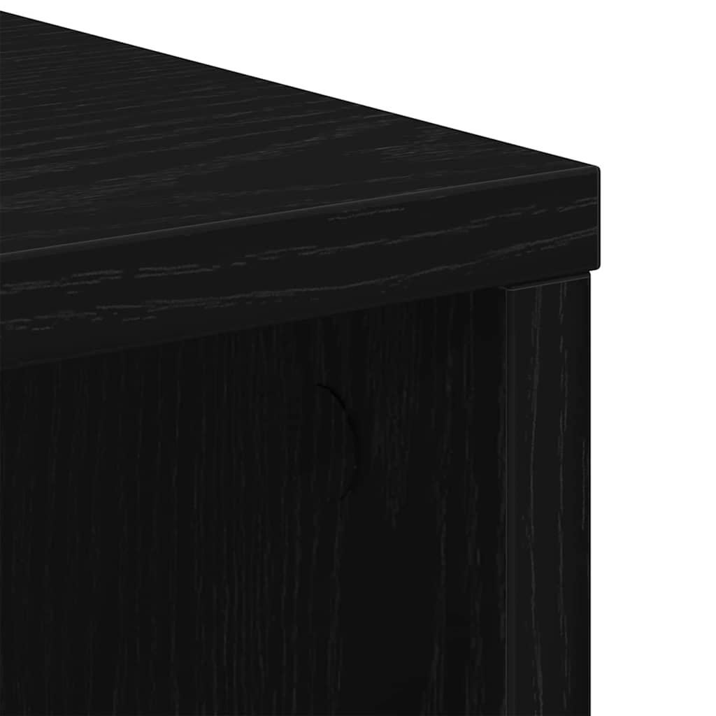 Storage Cabinet 60 x 35 x 75 cm Engineered Wood Black Oak