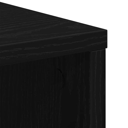 Storage Cabinet 60 x 35 x 75 cm Engineered Wood Black Oak