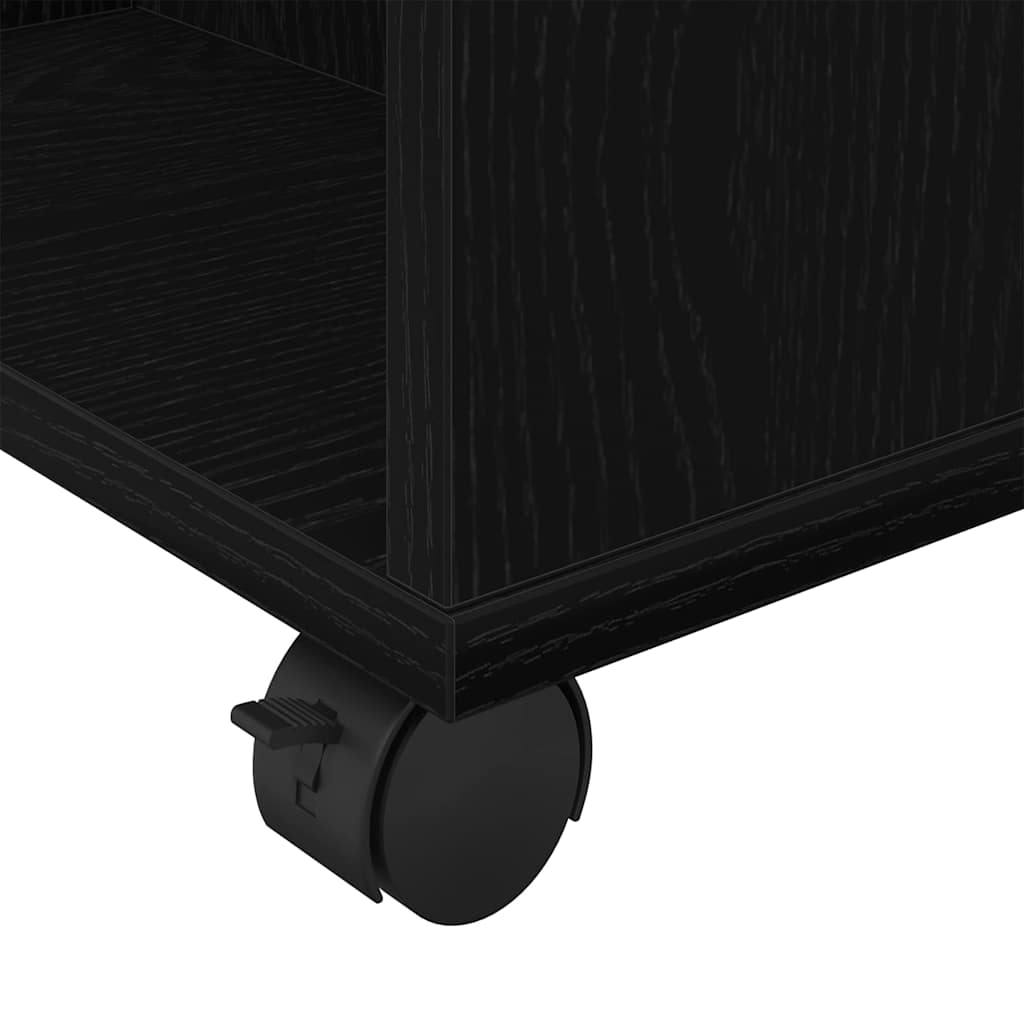 Storage Cabinet 60 x 35 x 75 cm Engineered Wood Black Oak