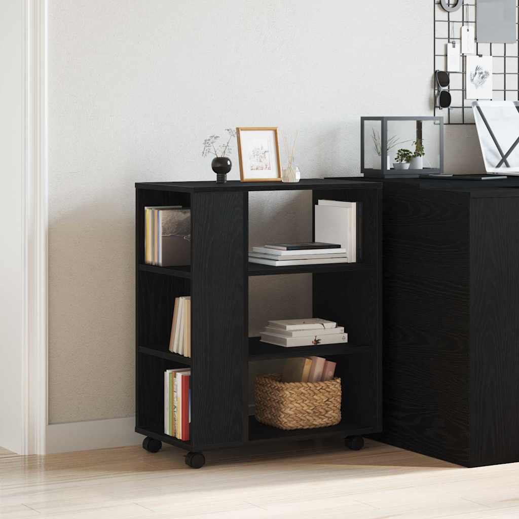 Storage Cabinet 60 x 35 x 75 cm Engineered Wood Black Oak