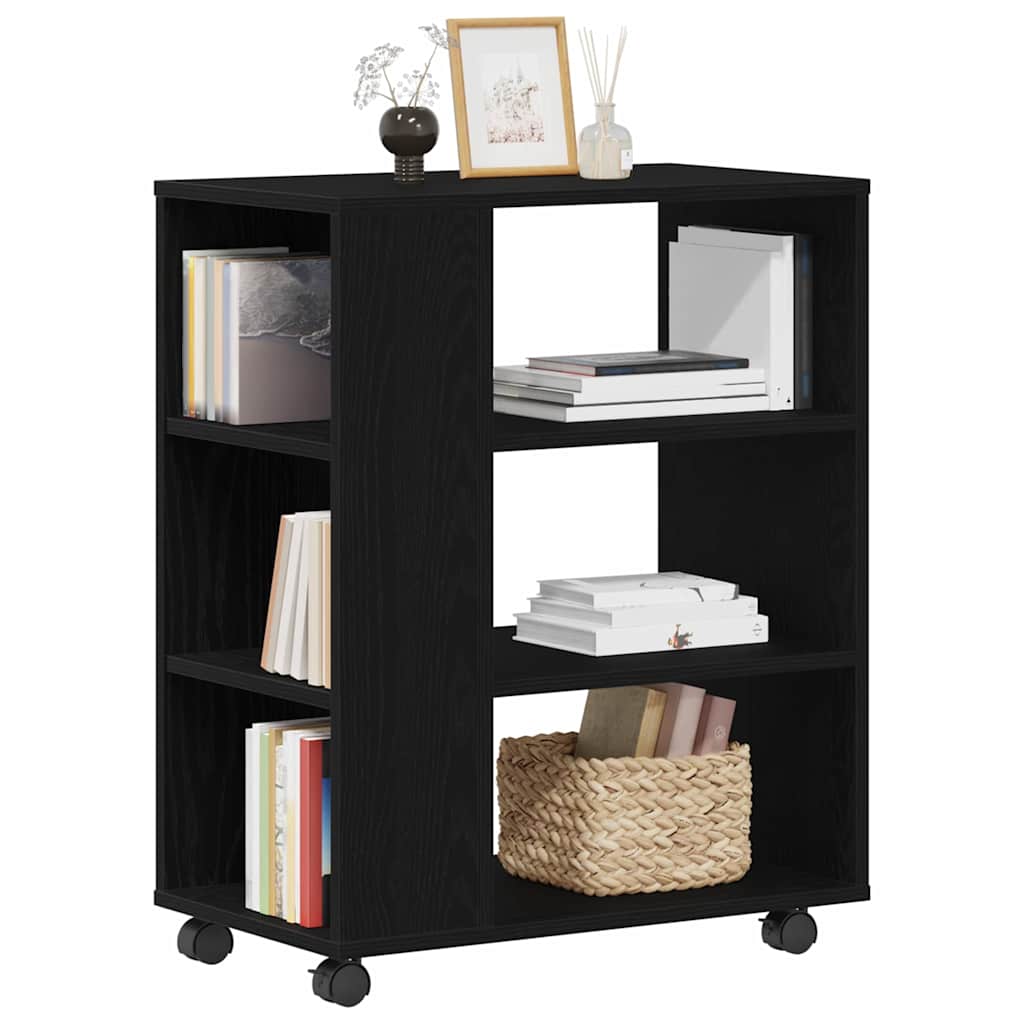 Storage Cabinet 60 x 35 x 75 cm Engineered Wood Black Oak