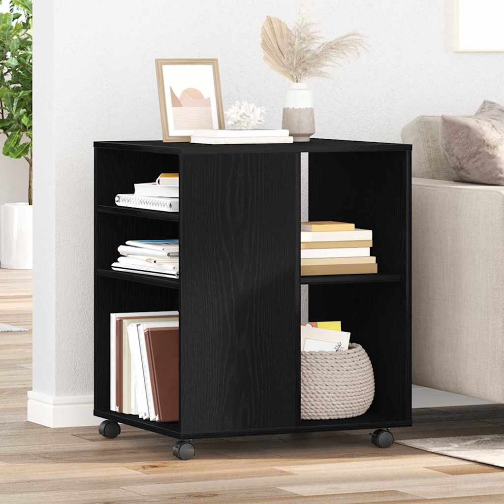 Storage Cabinet 60 x 53 x 72.5 cm Engineered Wood Black Oak
