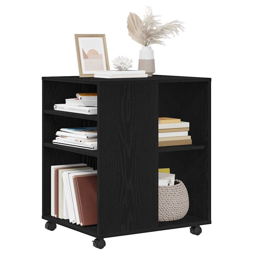 Storage Cabinet 60 x 53 x 72.5 cm Engineered Wood Black Oak