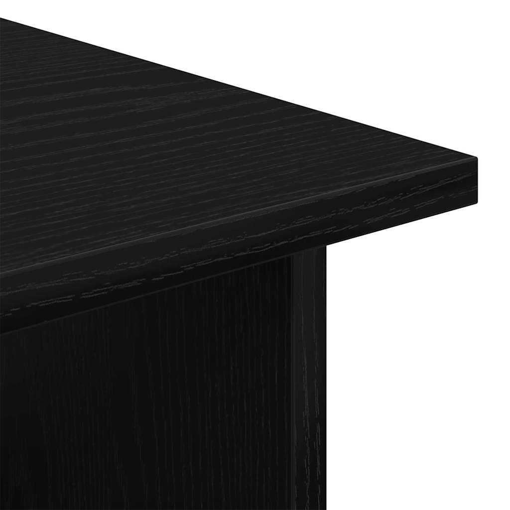 Rolling Cabinet 60 x 45 x 55 cm Engineered Wood Black Oak