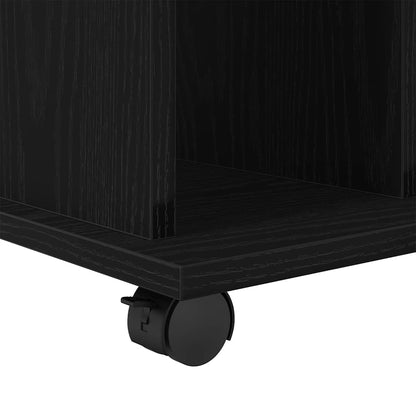 Rolling Cabinet 60 x 45 x 55 cm Engineered Wood Black Oak