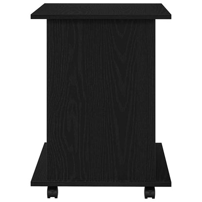 Rolling Cabinet 60 x 45 x 55 cm Engineered Wood Black Oak