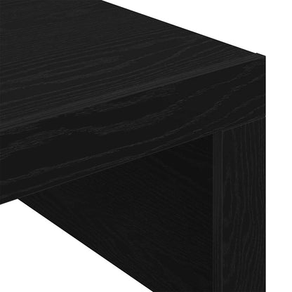 Coffee Table Black Oak 100 x 100 x 35 cm Engineered Wood