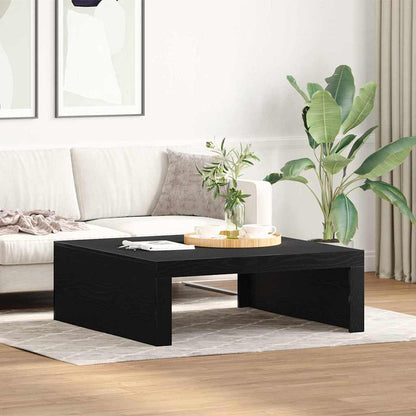 Coffee Table Black Oak 100 x 100 x 35 cm Engineered Wood