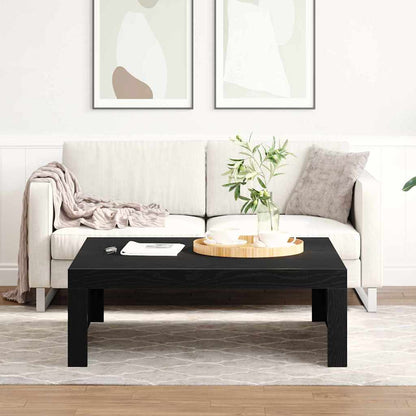 Coffee Table Black Oak 100 x 100 x 35 cm Engineered Wood