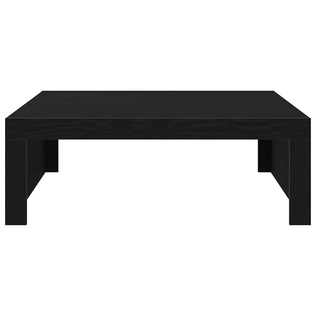 Coffee Table Black Oak 100 x 100 x 35 cm Engineered Wood