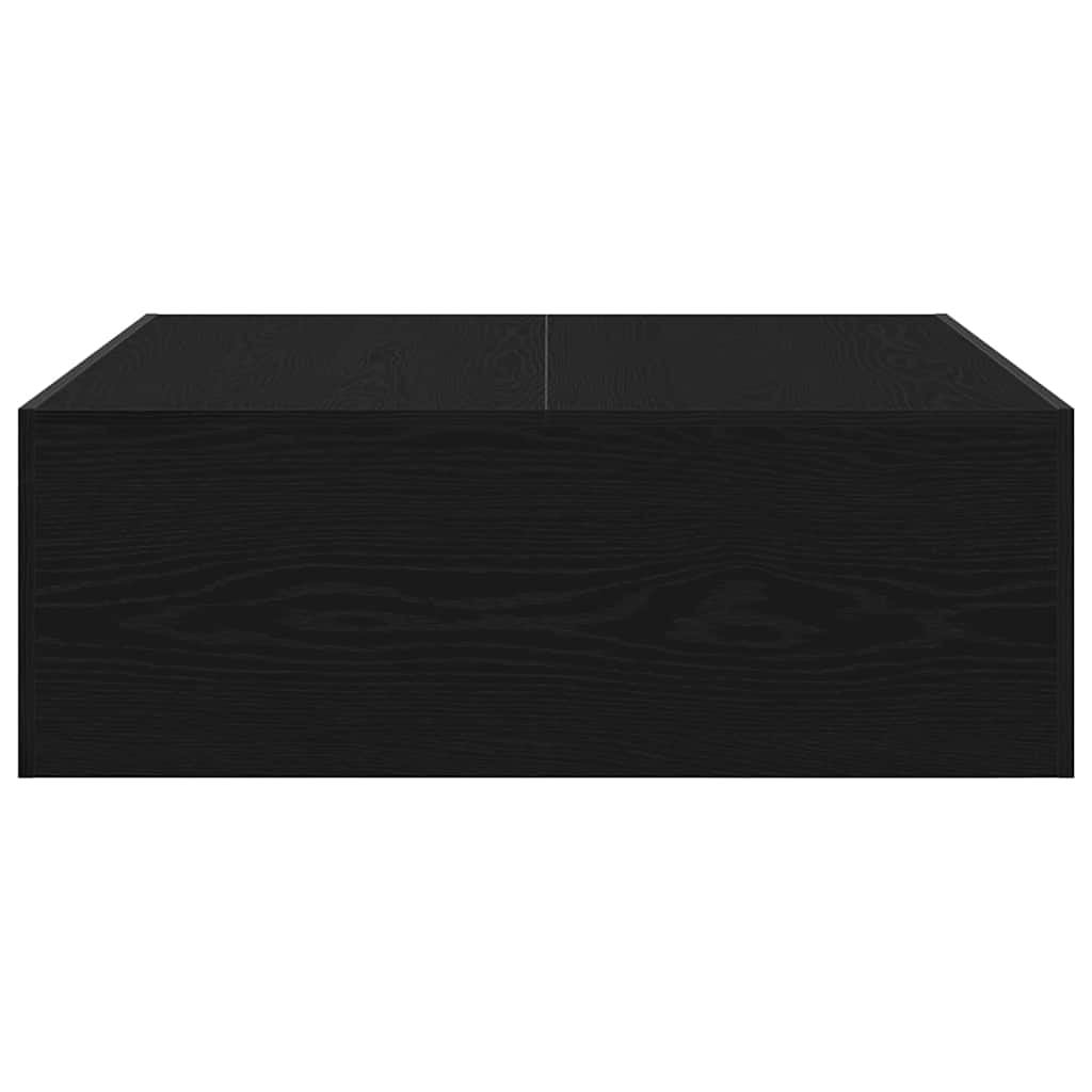 Coffee Table Black Oak 100 x 100 x 35 cm Engineered Wood