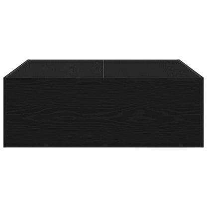 Coffee Table Black Oak 100 x 100 x 35 cm Engineered Wood