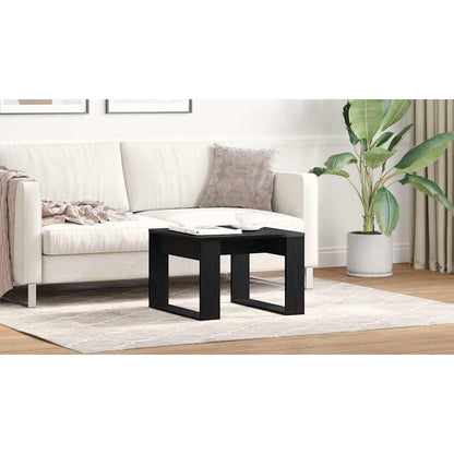 Coffee Table Black Oak 50 x 50 x 35 cm Engineered Wood