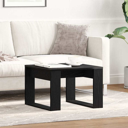 Coffee Table Black Oak 50 x 50 x 35 cm Engineered Wood