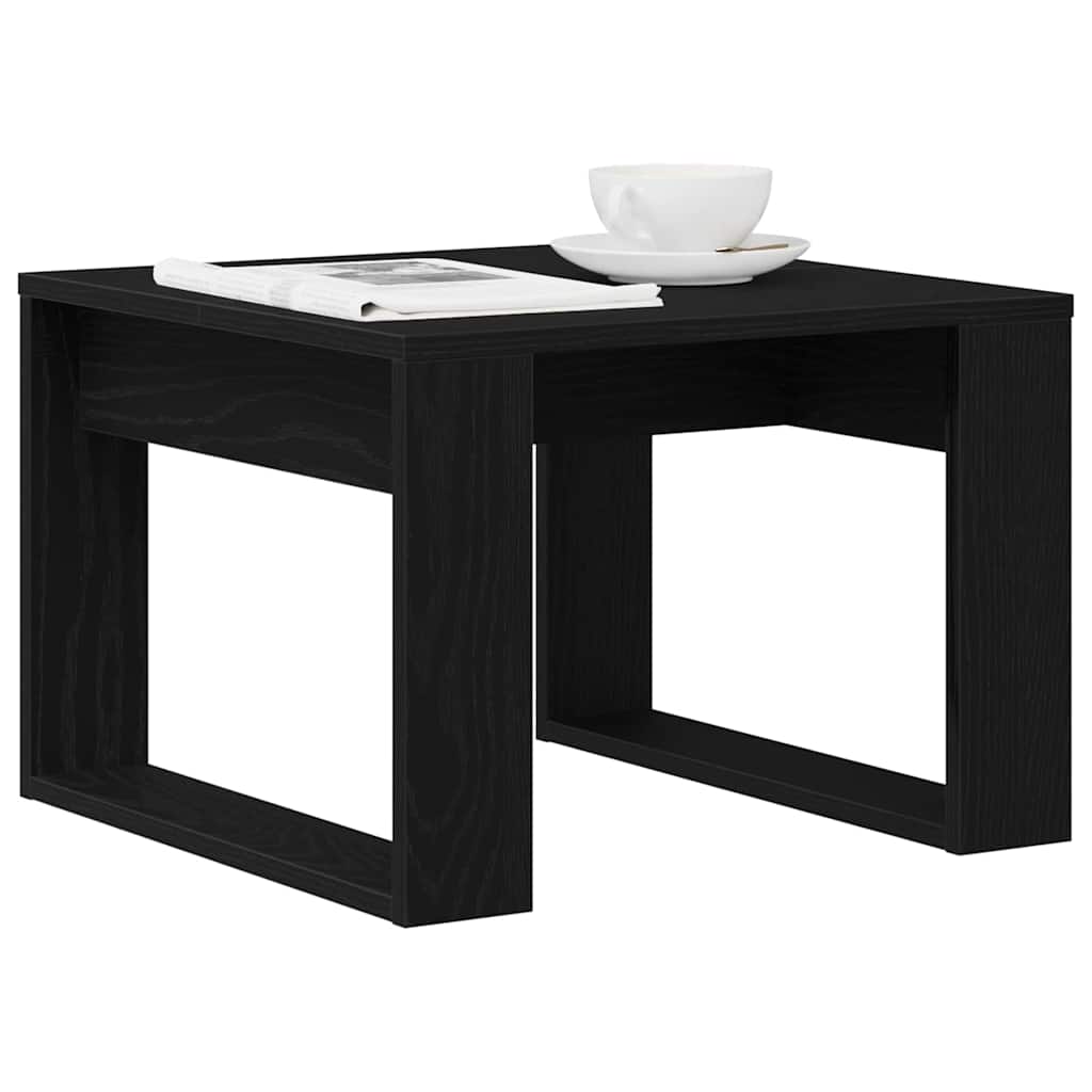 Coffee Table Black Oak 50 x 50 x 35 cm Engineered Wood