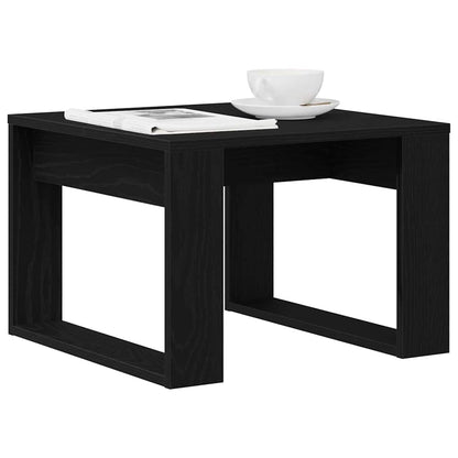 Coffee Table Black Oak 50 x 50 x 35 cm Engineered Wood