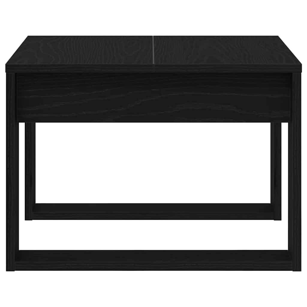 Coffee Table Black Oak 50 x 50 x 35 cm Engineered Wood