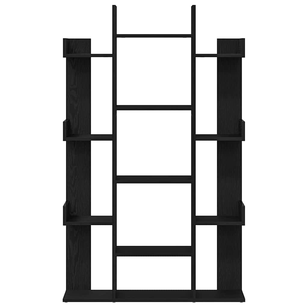 Bookcase Black Oak 86 x 25.5 x 140 cm Engineered Wood