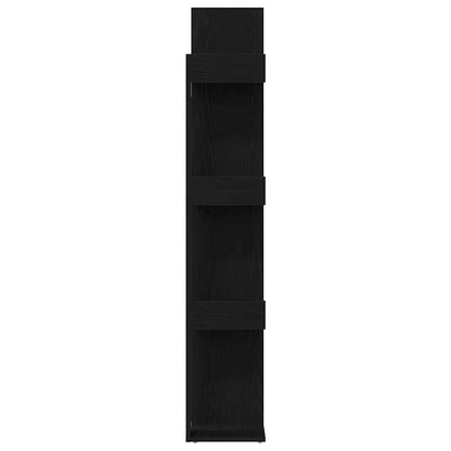 Bookcase Black Oak 48 x 25.5 x 140 cm Engineered Wood