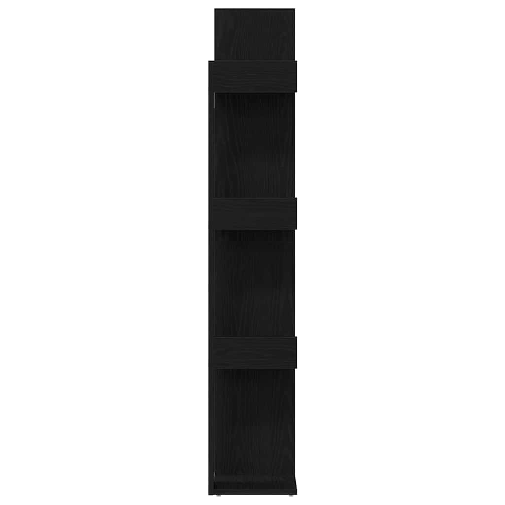 Bookcase Black Oak 48 x 25.5 x 140 cm Engineered Wood