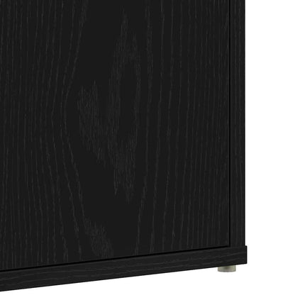 Shoe Cabinet 60 x 35 x 70 cm Engineered Wood Black Oak