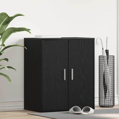 Shoe Cabinet 60 x 35 x 70 cm Engineered Wood Black Oak