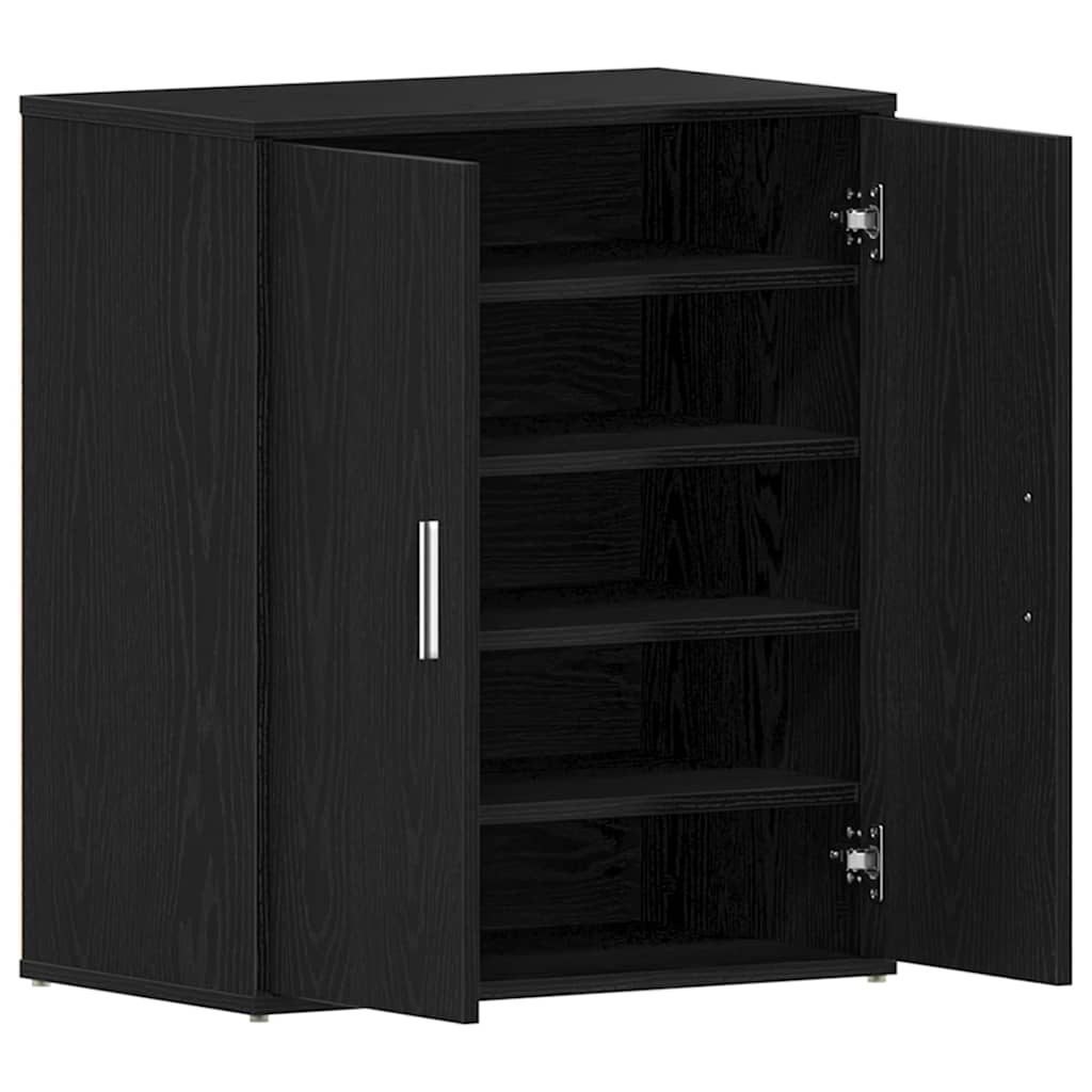 Shoe Cabinet 60 x 35 x 70 cm Engineered Wood Black Oak