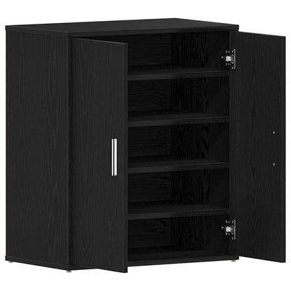 Shoe Cabinet 60 x 35 x 70 cm Engineered Wood Black Oak