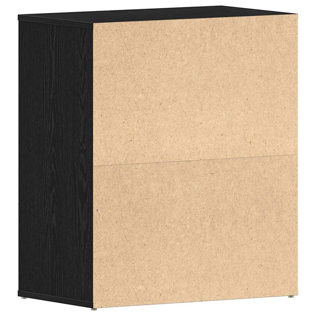 Shoe Cabinet 60 x 35 x 70 cm Engineered Wood Black Oak