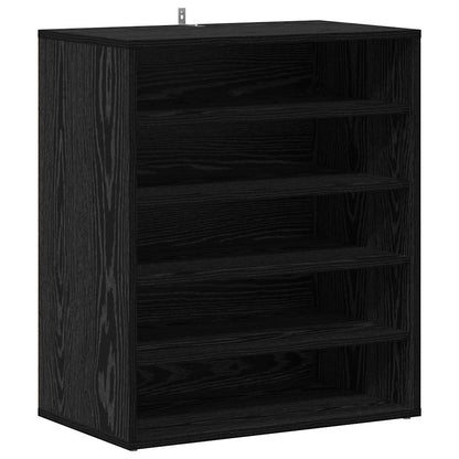 Shoe Cabinet Black Oak 60 x 35 x 70 cm Engineered Wood