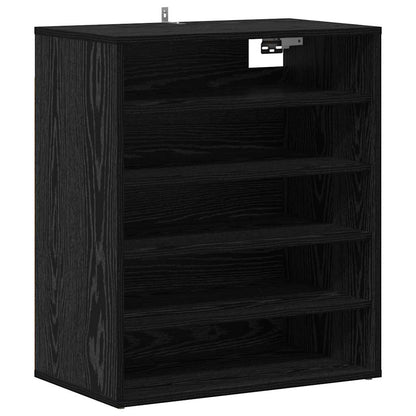 Shoe Cabinet Black Oak 60 x 35 x 70 cm Engineered Wood