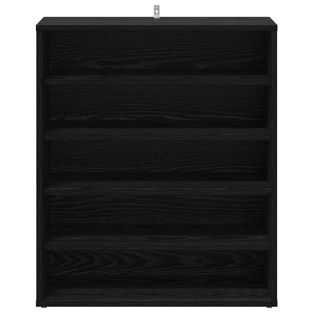 Shoe Cabinet Black Oak 60 x 35 x 70 cm Engineered Wood