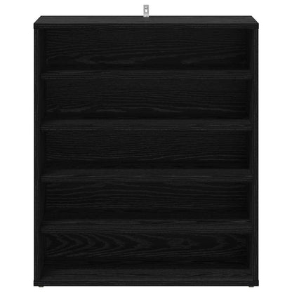 Shoe Cabinet Black Oak 60 x 35 x 70 cm Engineered Wood