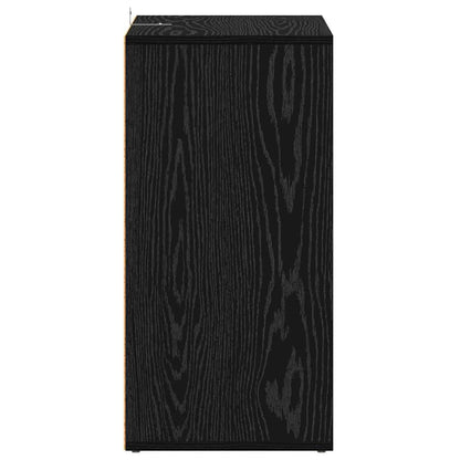 Shoe Cabinet Black Oak 60 x 35 x 70 cm Engineered Wood