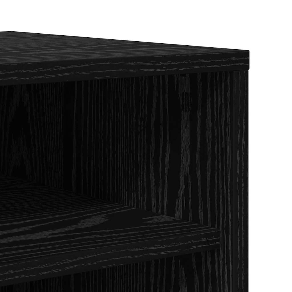 Shoe Cabinet 60 x 35 x 92 cm Engineered Wood Black Oak