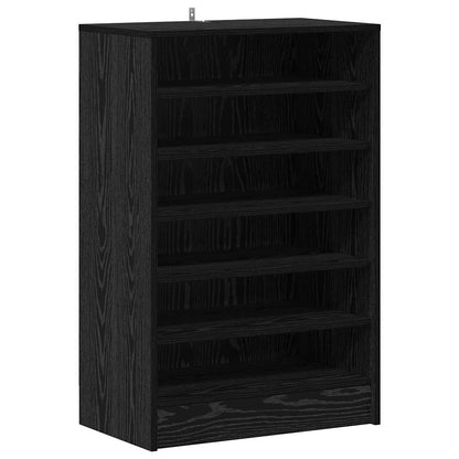 Shoe Cabinet Black Oak 60 x 35 x 92 cm Engineered Wood