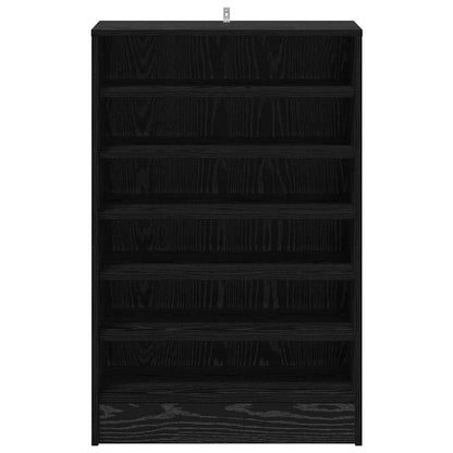 Shoe Cabinet Black Oak 60 x 35 x 92 cm Engineered Wood